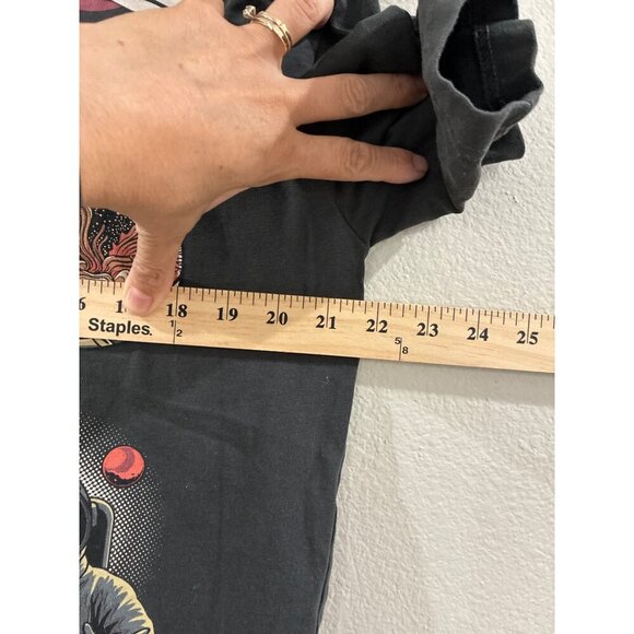 American Garage Black T-shirt Cotton Boxy Fit Print Tee - Unexplored Astronaut - Picture 6 of 8